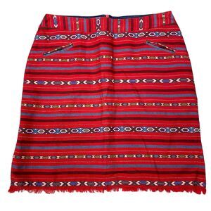 Ryan Michael Skirt Womens Size 4 Lined Southwestern -Tribal
